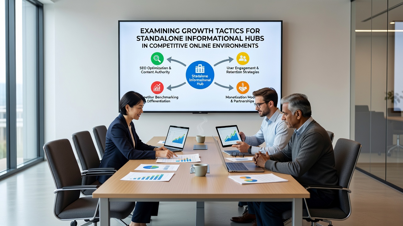 Community building and partnership strategies illustrated for standalone informational platforms