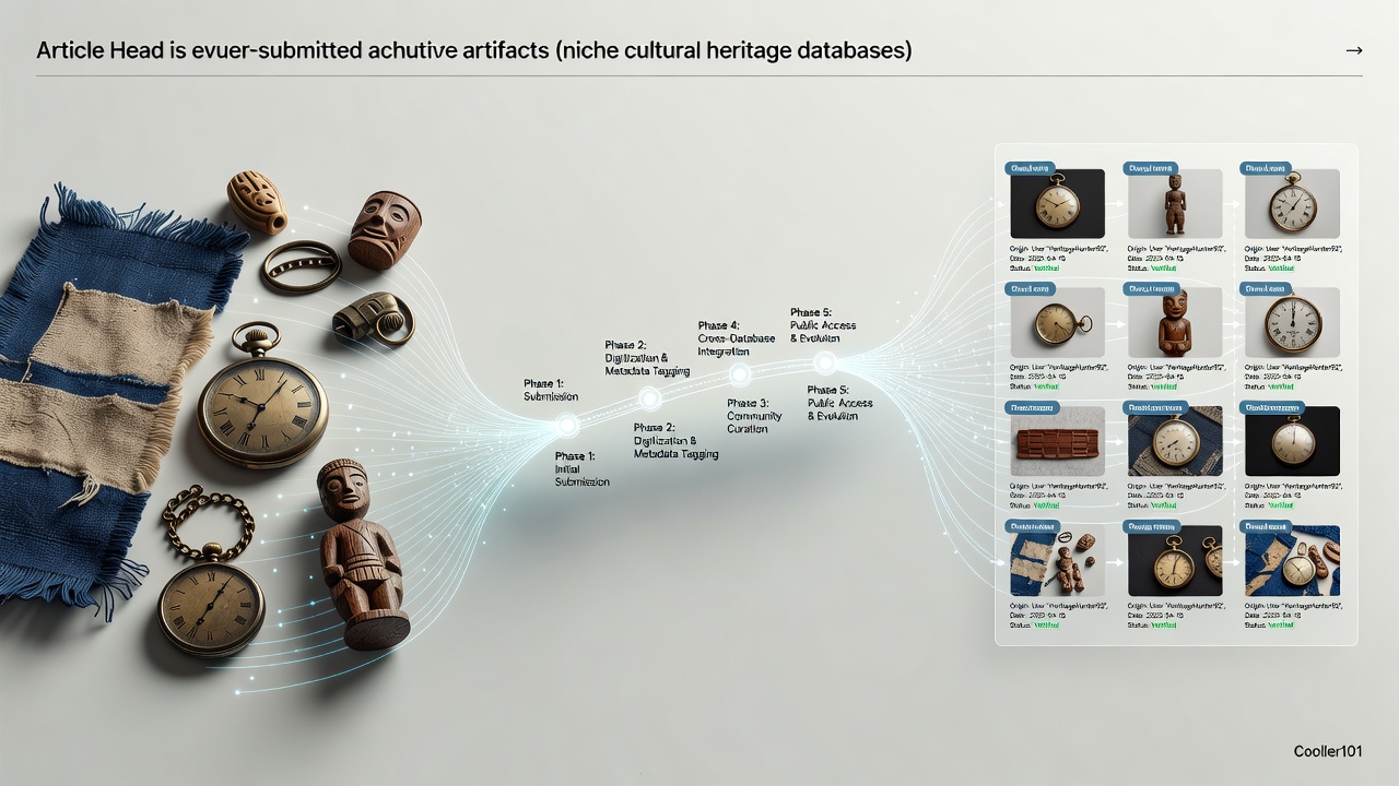 Tracing the Evolution of User-Submitted Artifacts in Niche Cultural Heritage Databases